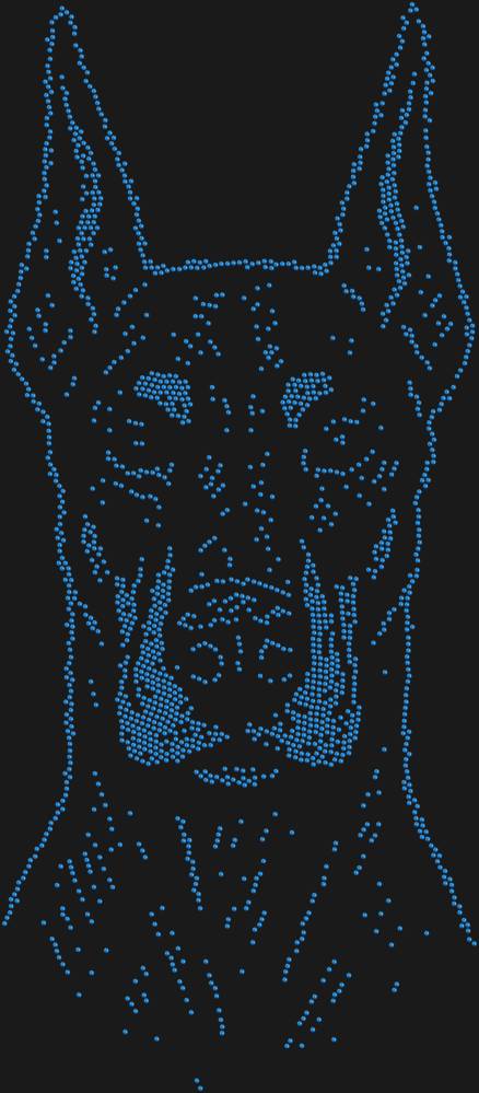 Трафарет Доберман — RHT_DOBERMAN1_SS16_LT_SAPPHIRE