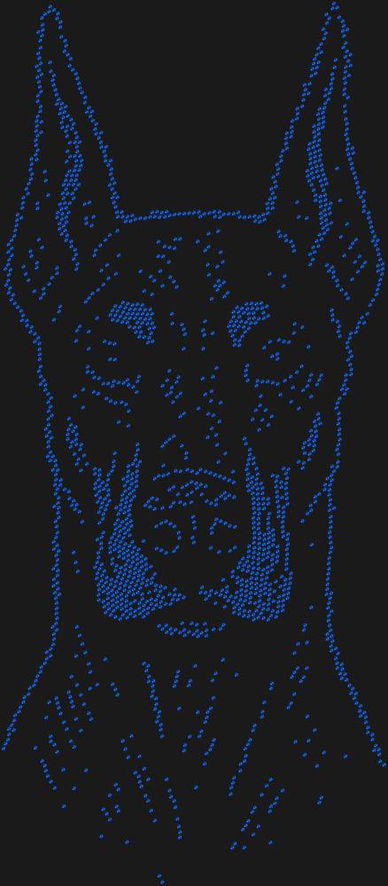 Трафарет Доберман — RHT_DOBERMAN1_SS16_SAPPHIRE