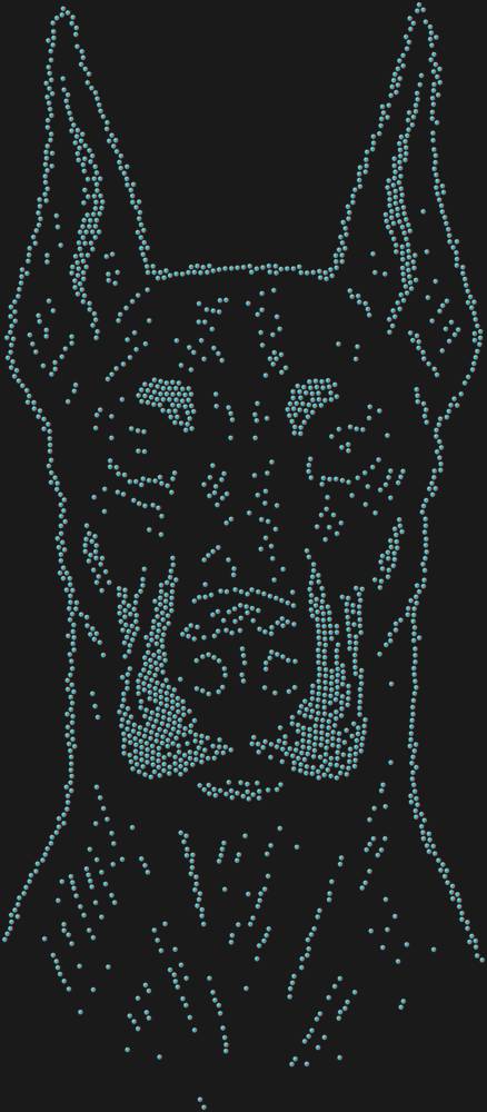 Трафарет Доберман — RHT_DOBERMAN1_SS20_CRYSTAL_AB_DMC