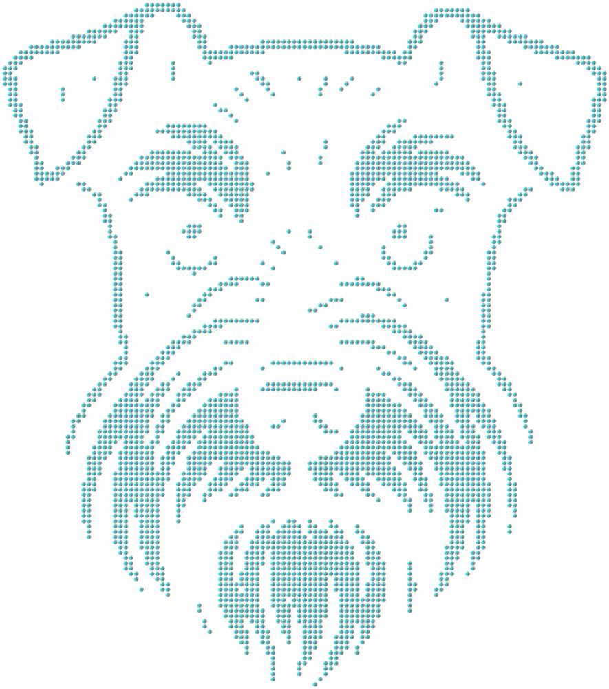Трафарет Цвергшнауцер — RHT_DOG1_SS10_CRYSTAL_AB_DMC