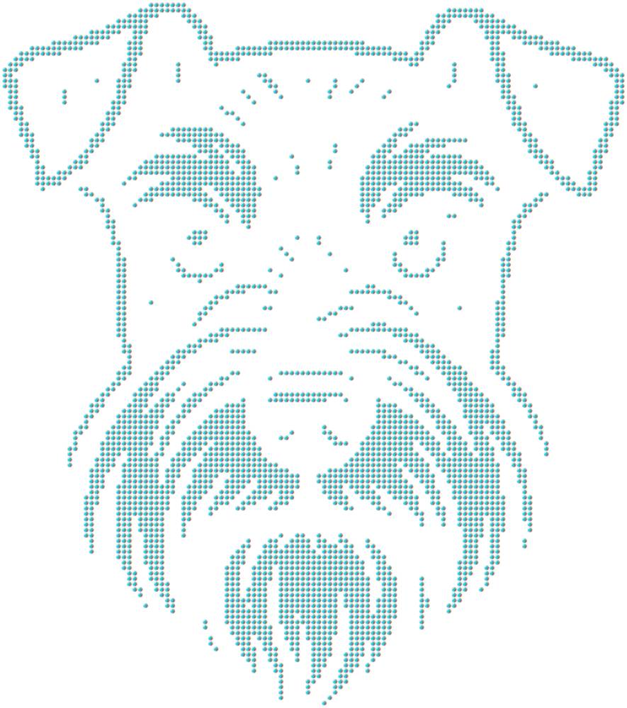 Трафарет Цвергшнауцер — RHT_DOG1_SS12_CRYSTAL_AB_DMC