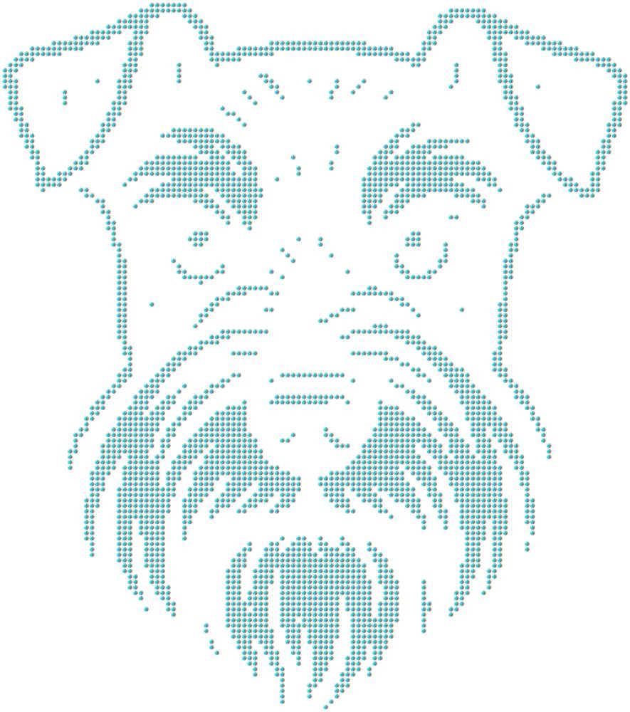 Трафарет Цвергшнауцер — RHT_DOG1_SS16_CRYSTAL_AB_DMC