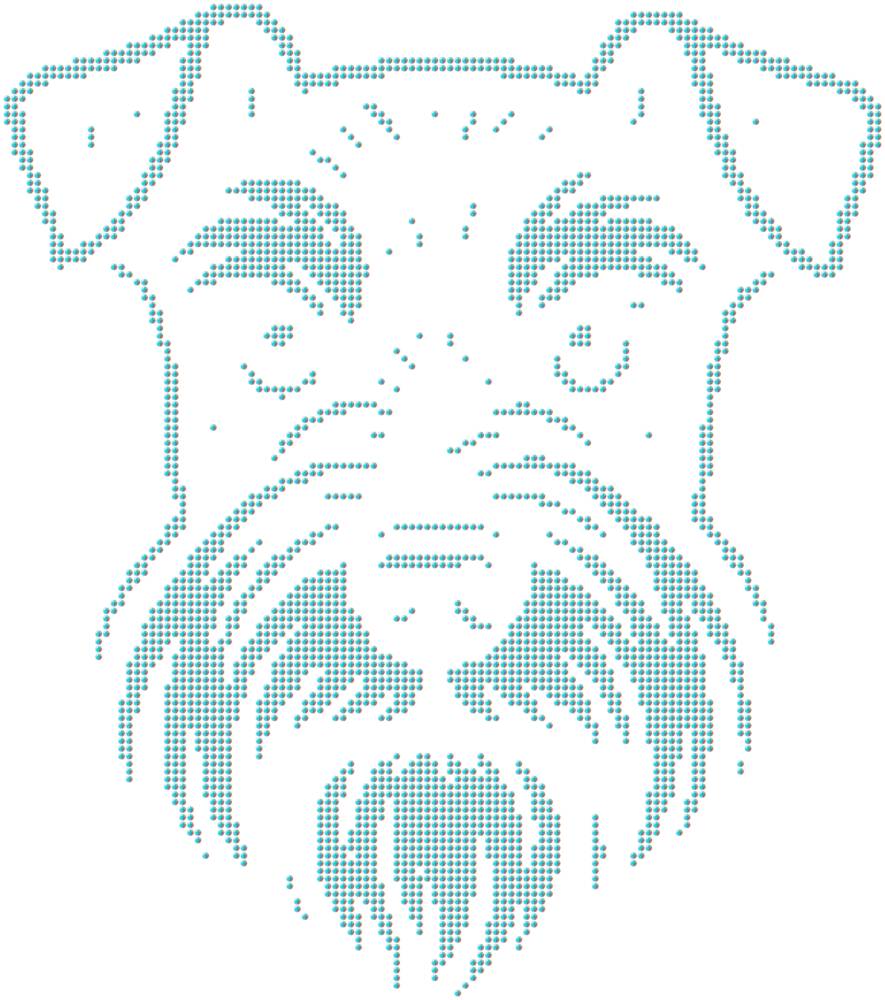 Трафарет Цвергшнауцер — RHT_DOG1_SS20_CRYSTAL_AB_DMC