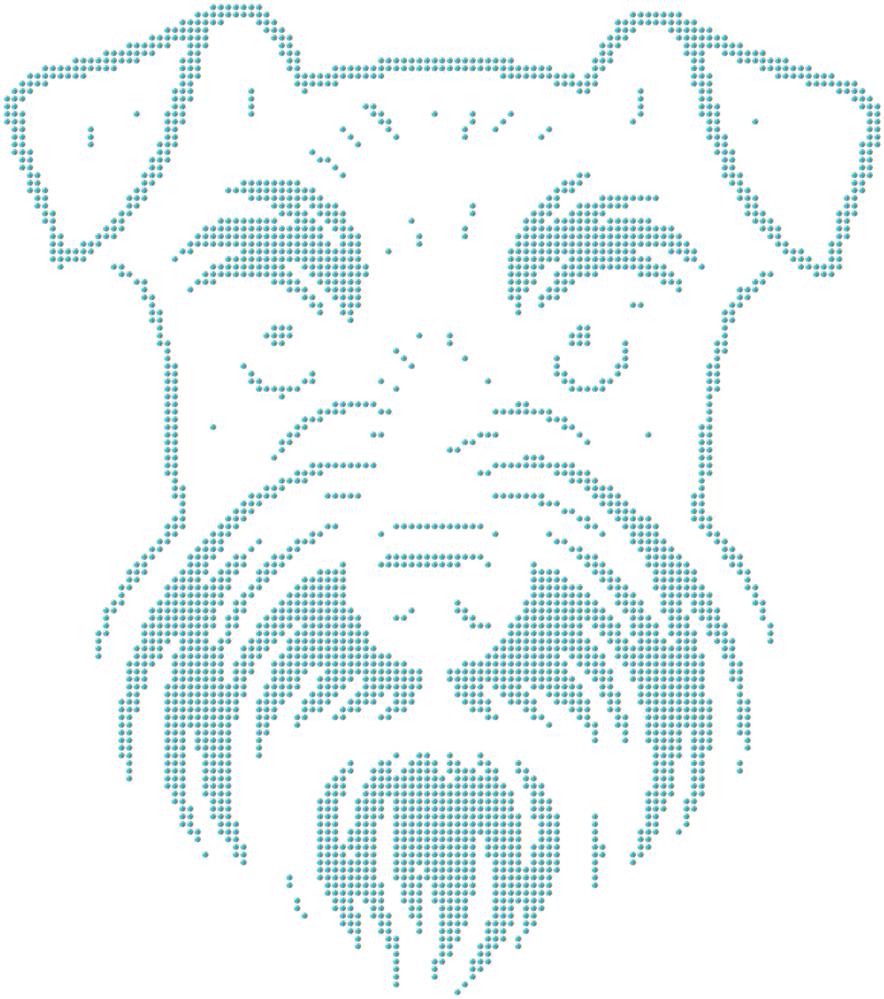 Трафарет Цвергшнауцер — RHT_DOG1_SS6_CRYSTAL_AB_DMC