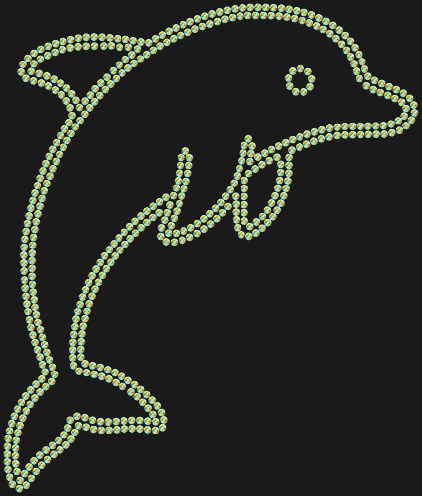 Трафарет Дельфин — RHT_DOLPHIN1_SS16_CRYSTAL_AB