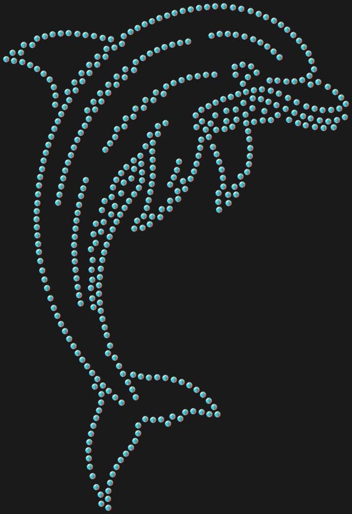 Трафарет Дельфин — RHT_DOLPHIN2_SS20_CRYSTAL_AB_DMC