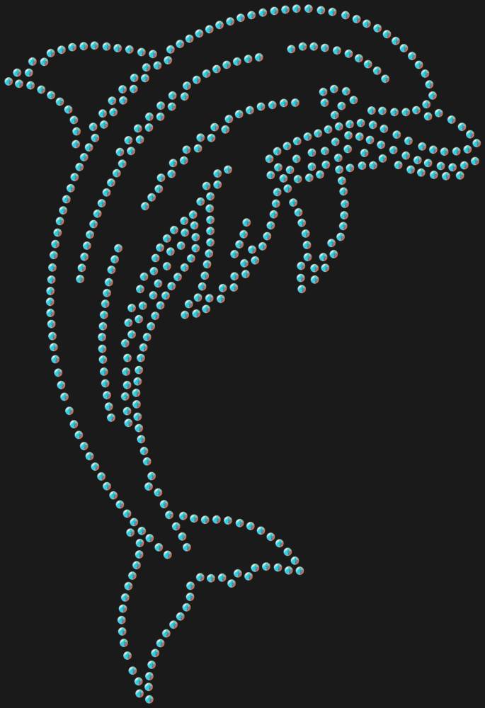 Трафарет Дельфин — RHT_DOLPHIN2_SS6_CRYSTAL_AB_DMC