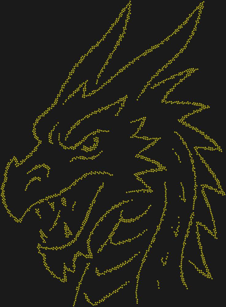 Трафарет Голова дракона — RHT_DRAGON1_SS10_CITRINE