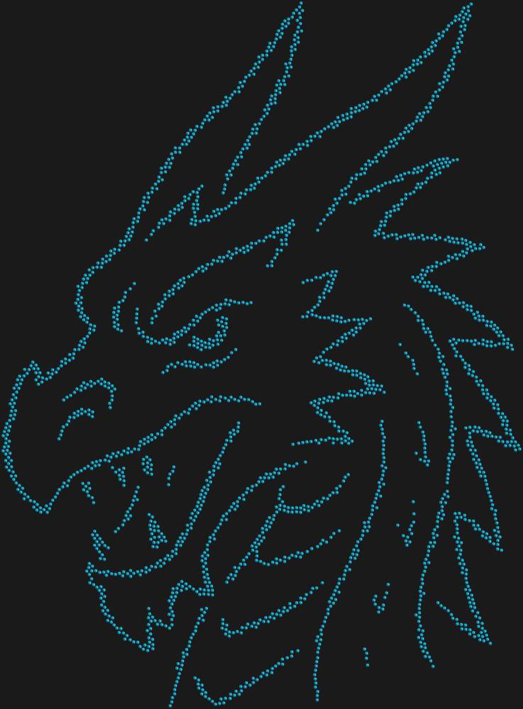 Трафарет Голова дракона — RHT_DRAGON1_SS16_AQUAMARINE