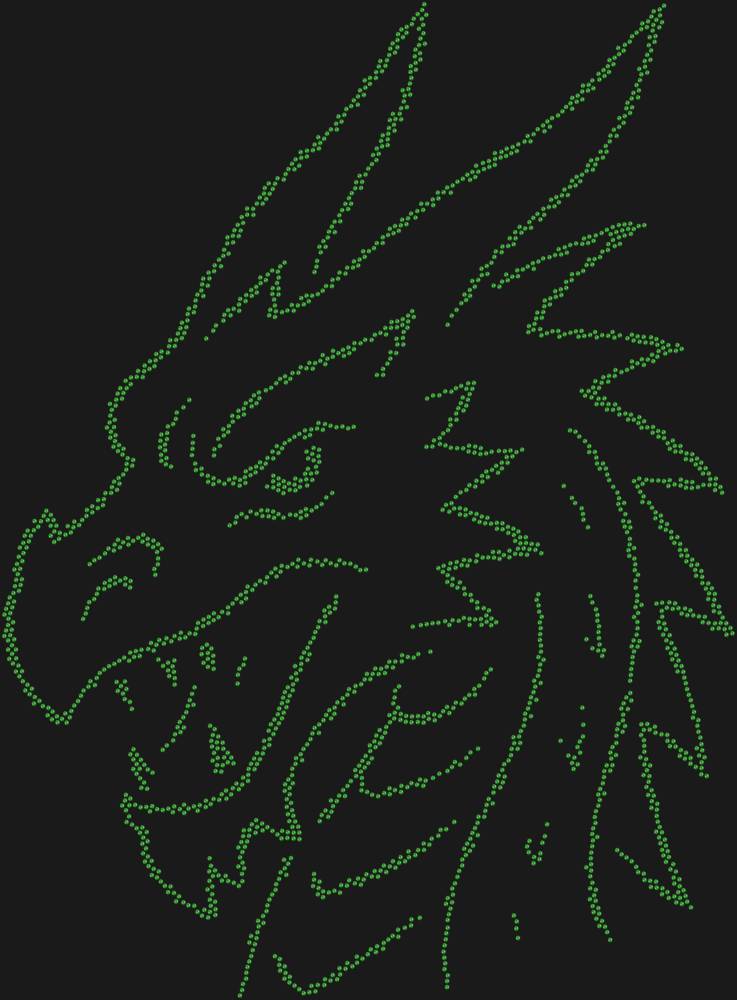 Трафарет Голова дракона — RHT_DRAGON1_SS16_LT_PERIDOT