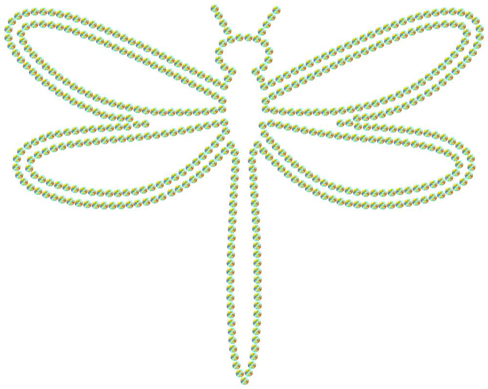 Трафарет Стрекоза — RHT_DRAGONFLY1_SS10_CRYSTAL_AB