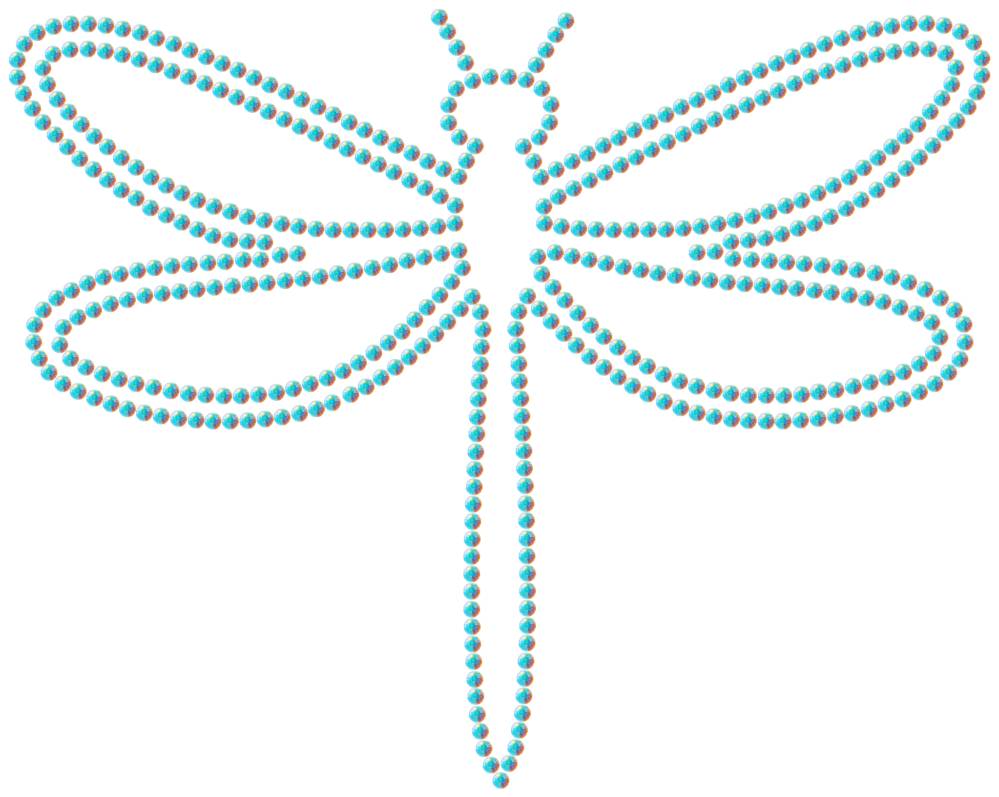 Трафарет Стрекоза — RHT_DRAGONFLY1_SS10_CRYSTAL_AB_DMC