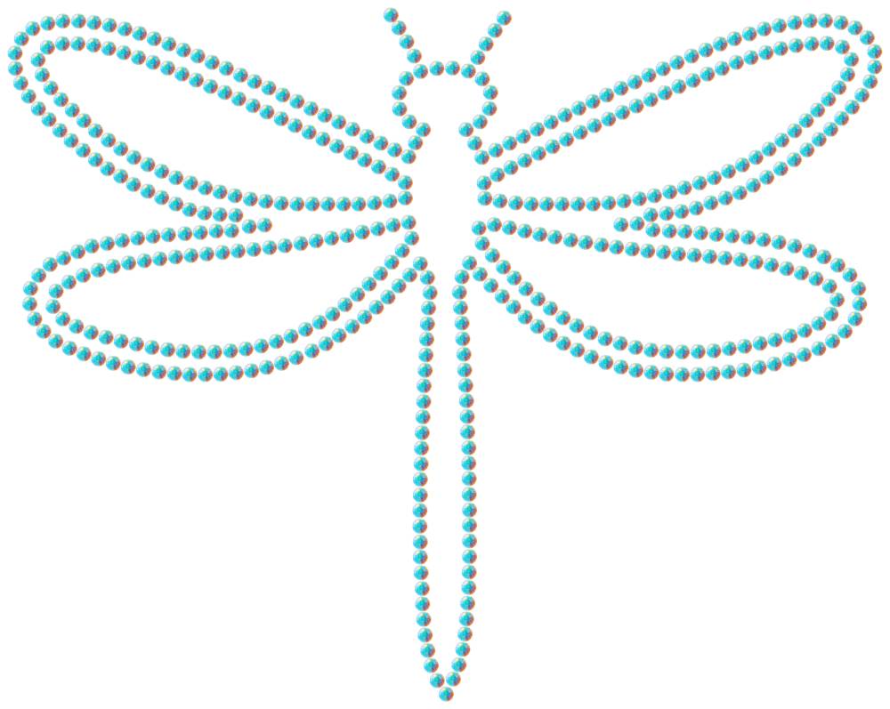 Трафарет Стрекоза — RHT_DRAGONFLY1_SS12_CRYSTAL_AB_DMC