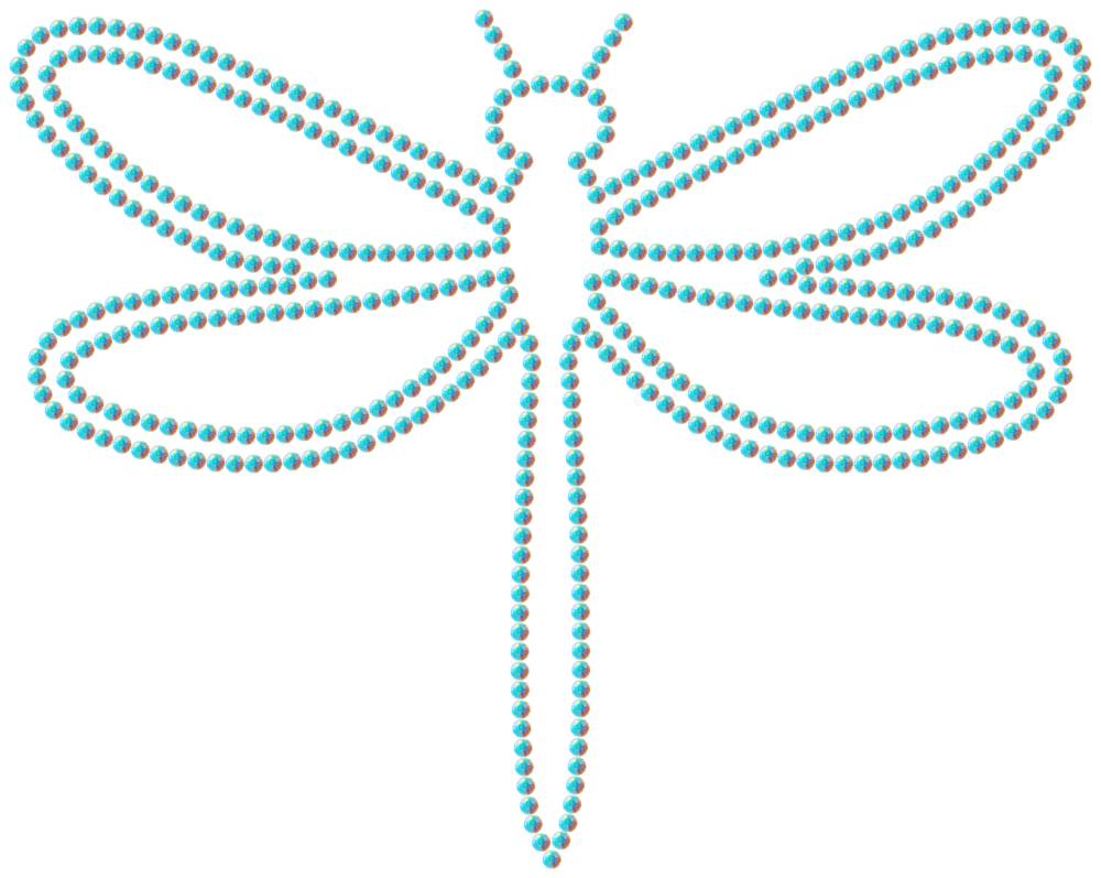 Трафарет Стрекоза — RHT_DRAGONFLY1_SS16_CRYSTAL_AB_DMC