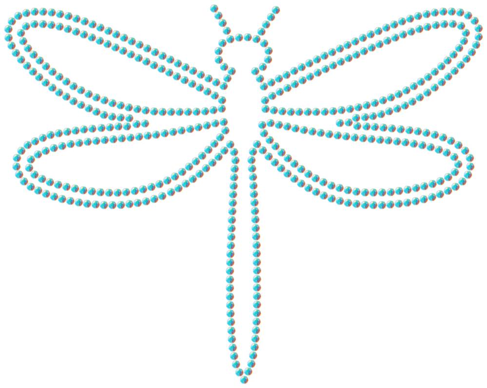 Трафарет Стрекоза — RHT_DRAGONFLY1_SS20_CRYSTAL_AB_DMC