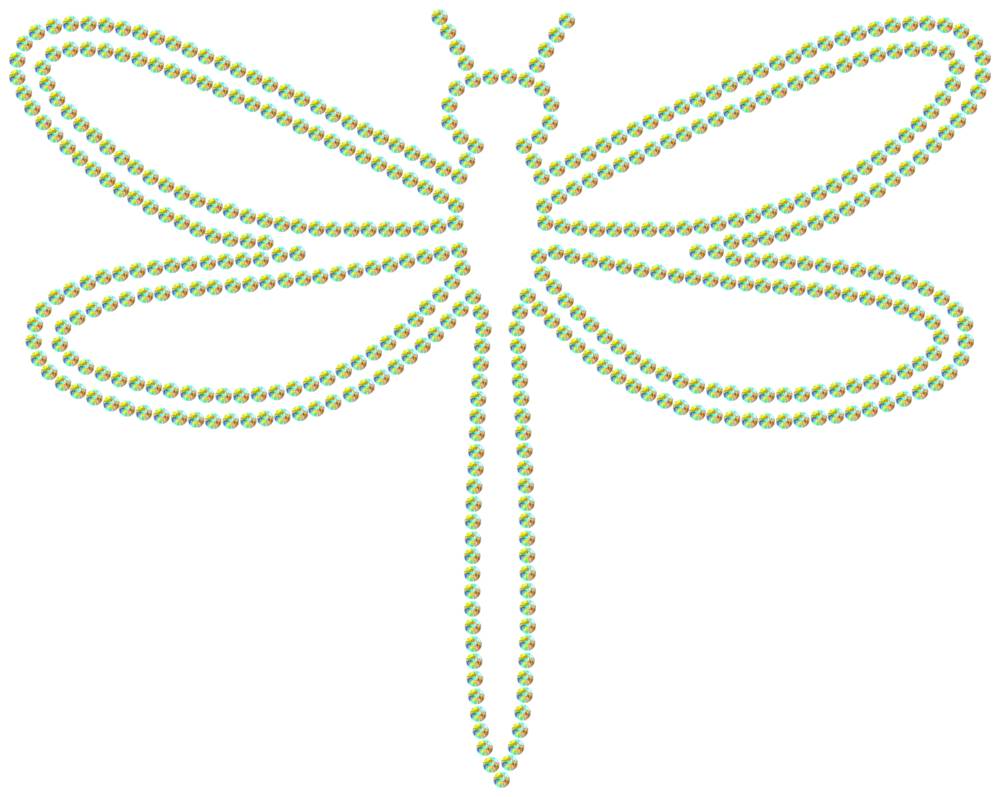 Трафарет Стрекоза — RHT_DRAGONFLY1_SS6_CRYSTAL_AB