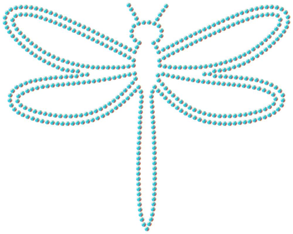 Трафарет Стрекоза — RHT_DRAGONFLY1_SS6_CRYSTAL_AB_DMC