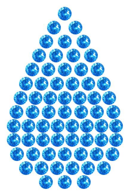 Трафарет Мини капля — RHT_DROP1_SS16_LT_SAPPHIRE