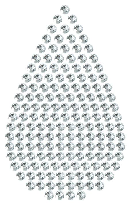 Трафарет Капля классическая — RHT_DROP2_SS10_CRYSTAL_CLEAR