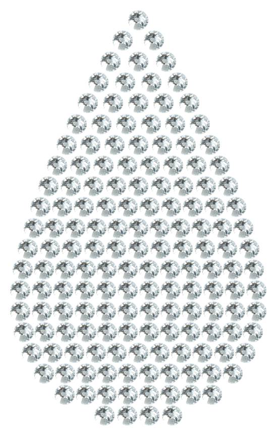 Трафарет Капля классическая — RHT_DROP2_SS12_CRYSTAL_CLEAR