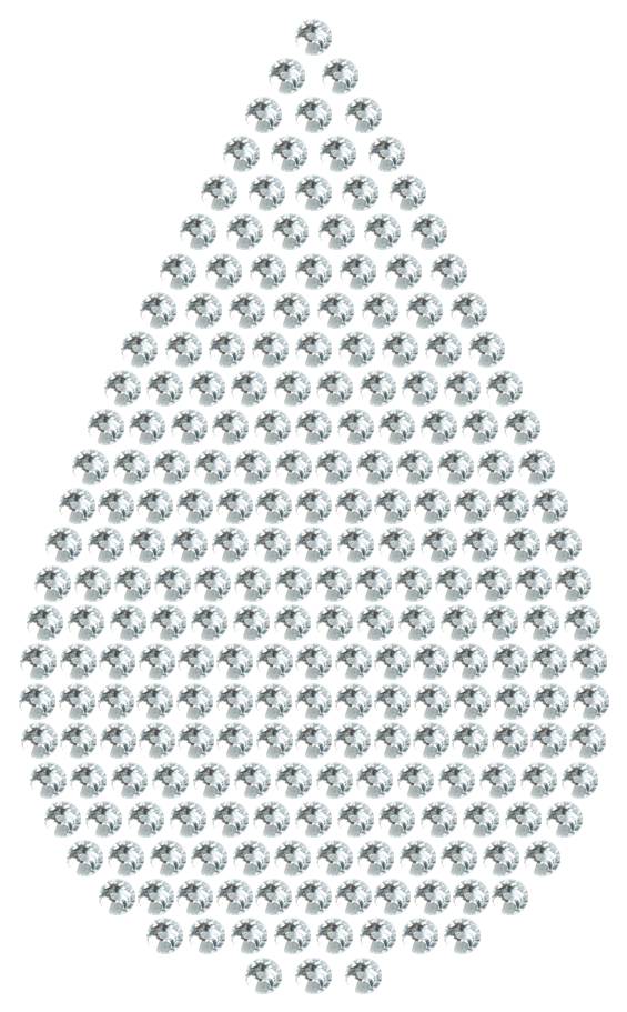 Трафарет Большая капля — RHT_DROP3_SS10_CRYSTAL_CLEAR