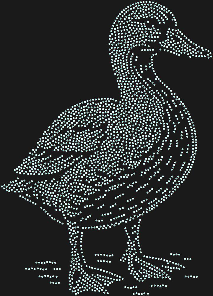 Трафарет Утка — RHT_DUCK1_SS10_CRYSTAL_AB_DMC