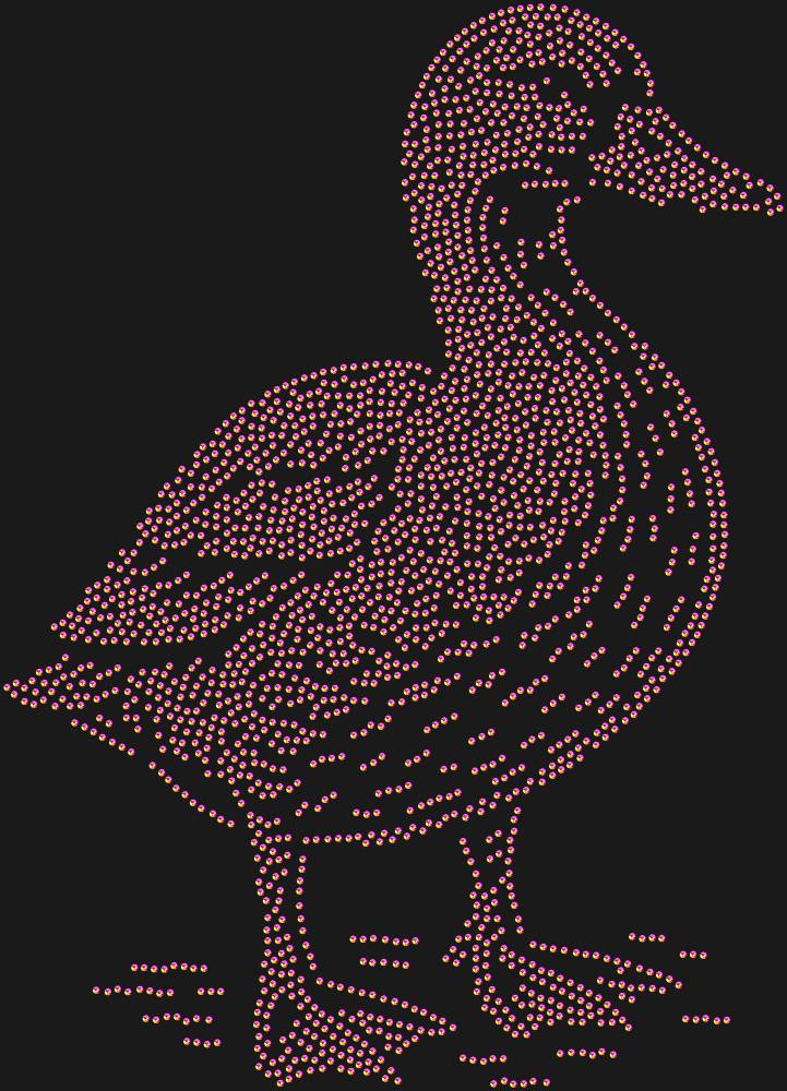 Трафарет Утка — RHT_DUCK1_SS10_RAINBOW