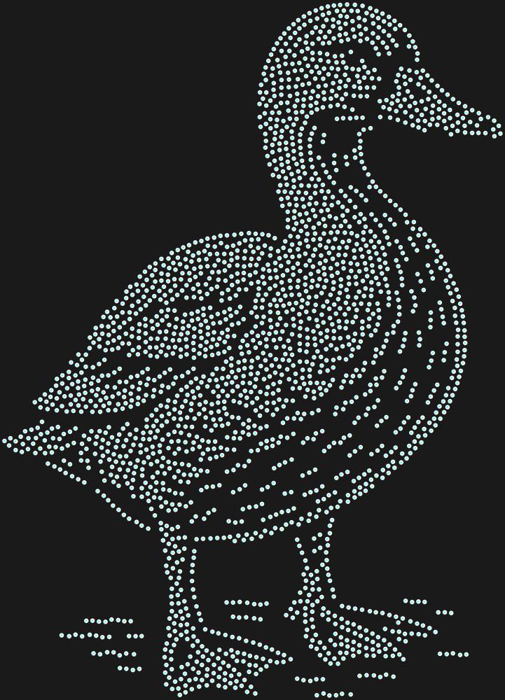 Трафарет Утка — RHT_DUCK1_SS12_CRYSTAL_AB_DMC