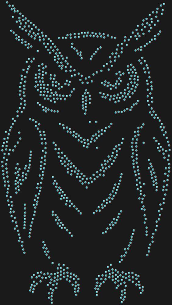 Трафарет Филин — RHT_EAGLEOWL1_SS6_CRYSTAL_AB_DMC