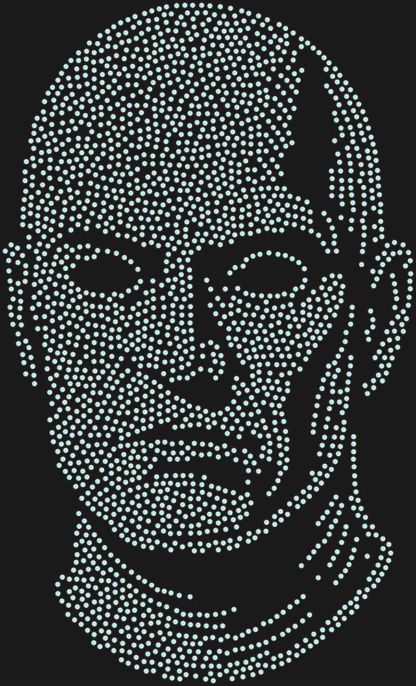 Трафарет Маска Фантомаса — RHT_FANTOMAS1_SS6_CRYSTAL_AB_DMC