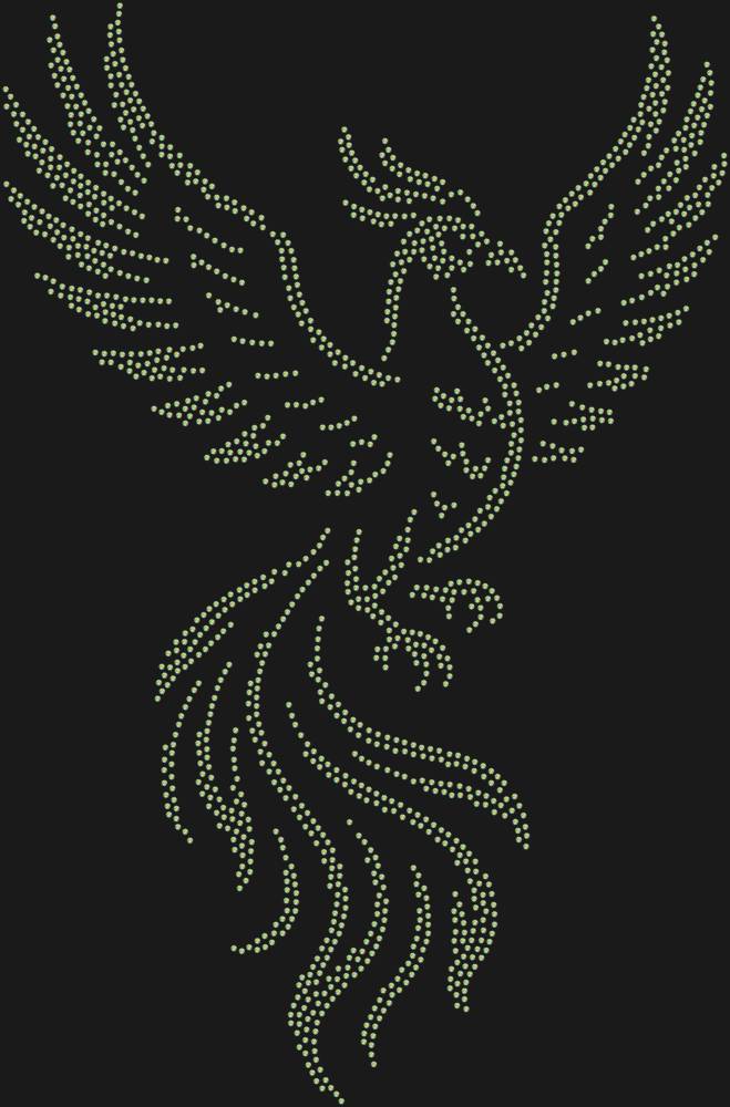 Трафарет Птица феникс — RHT_FENIX1_SS10_CRYSTAL_AB