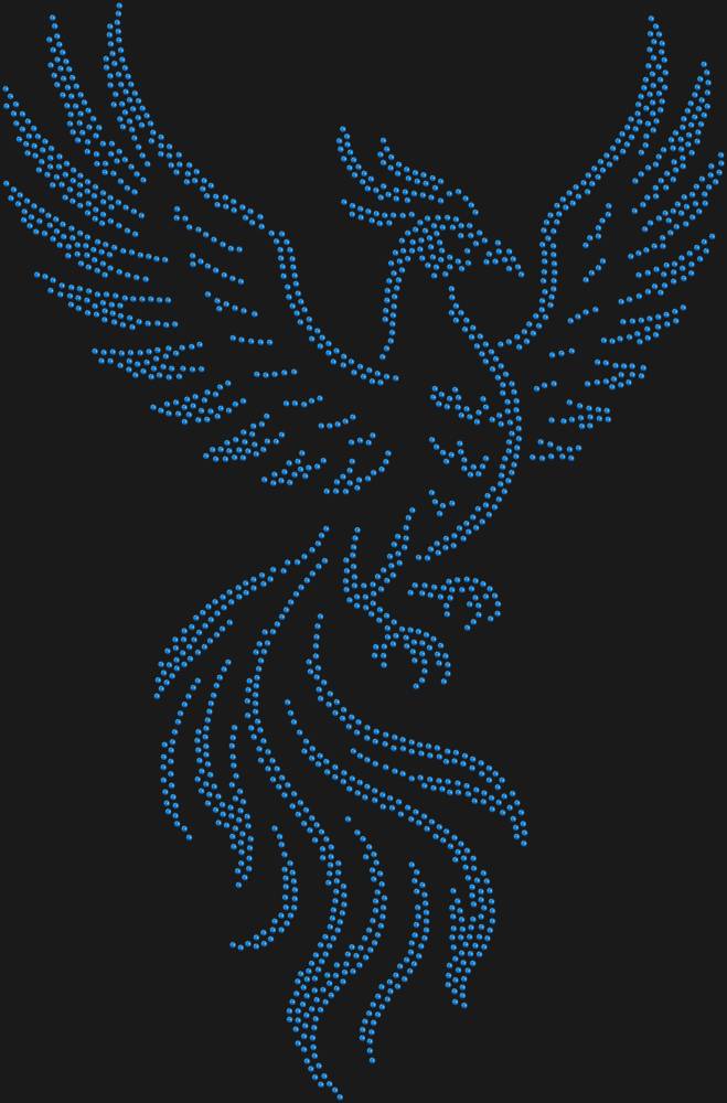 Трафарет Птица феникс — RHT_FENIX1_SS10_LT_SAPPHIRE