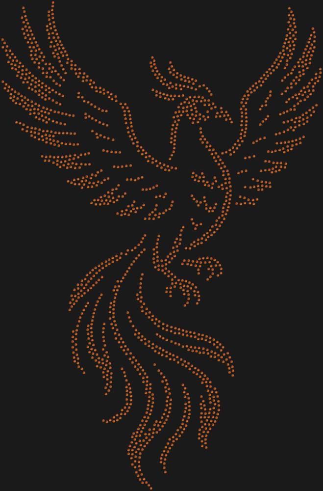 Трафарет Птица феникс — RHT_FENIX1_SS10_RED_VOLCANO
