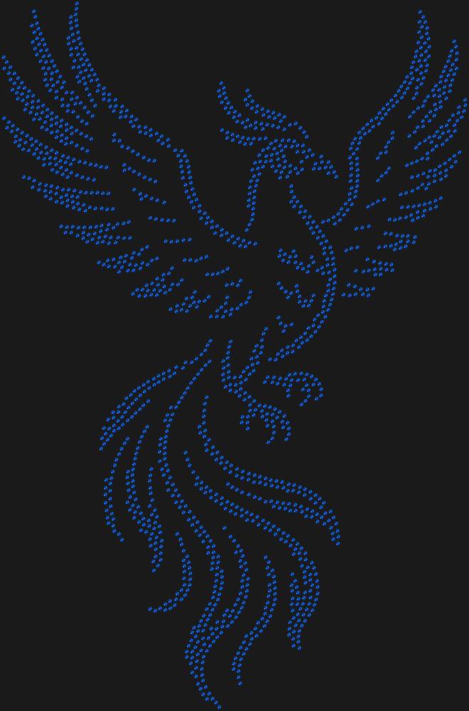 Трафарет Птица феникс — RHT_FENIX1_SS10_SAPPHIRE