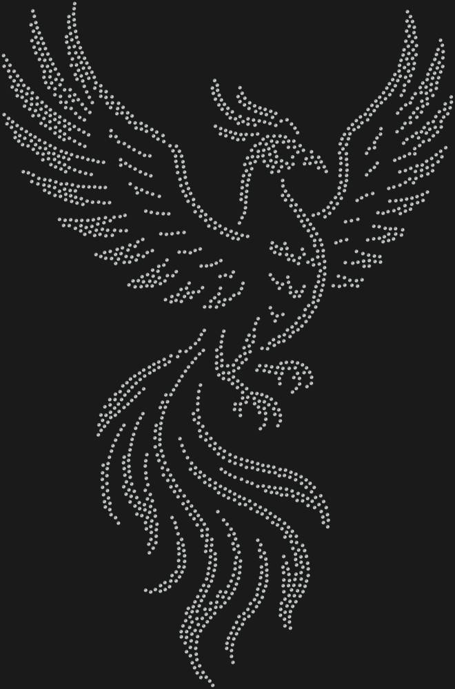 Трафарет Птица феникс — RHT_FENIX1_SS6_CRYSTAL_CLEAR