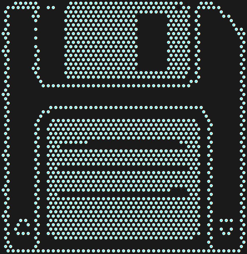 Трафарет Дискета — RHT_FLOPPY1_SS10_CRYSTAL_AB_DMC