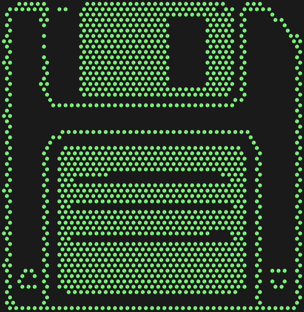 Трафарет Дискета — RHT_FLOPPY1_SS10_LT_PERIDOT