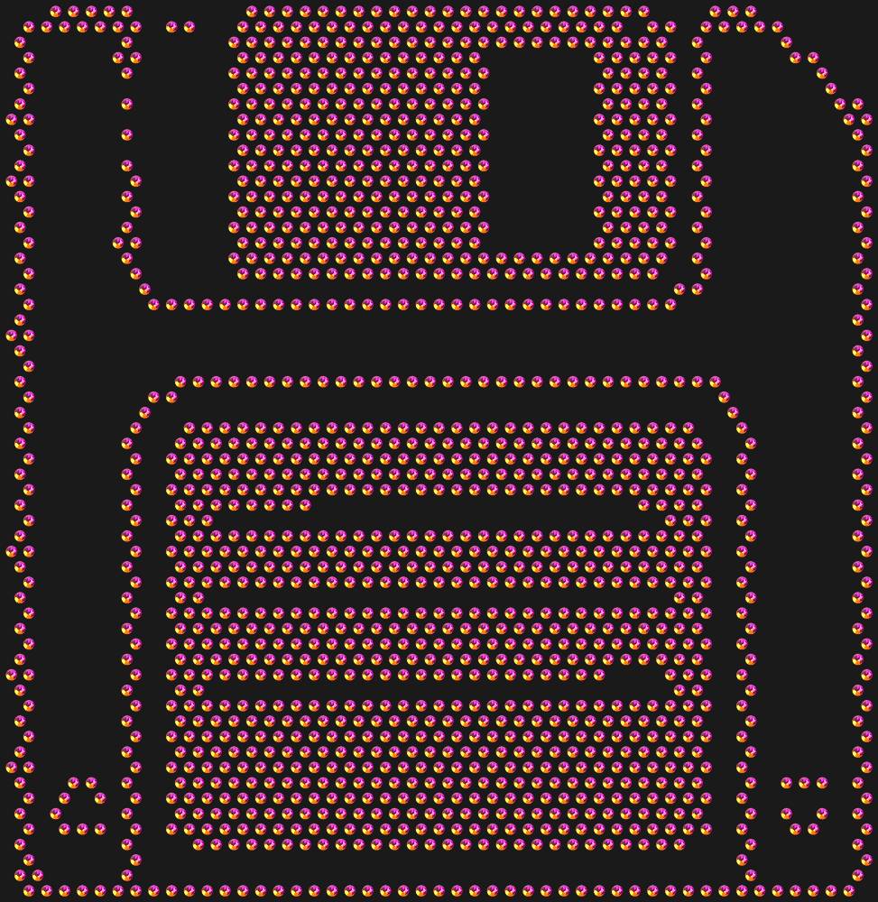 Трафарет Дискета — RHT_FLOPPY1_SS10_RAINBOW