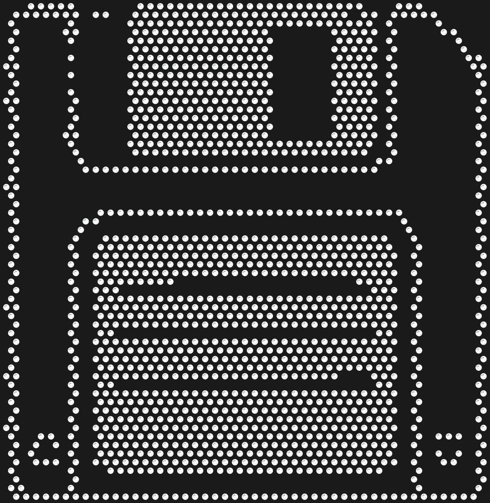 Трафарет Дискета — RHT_FLOPPY1_SS12_CRYSTAL_CLEAR
