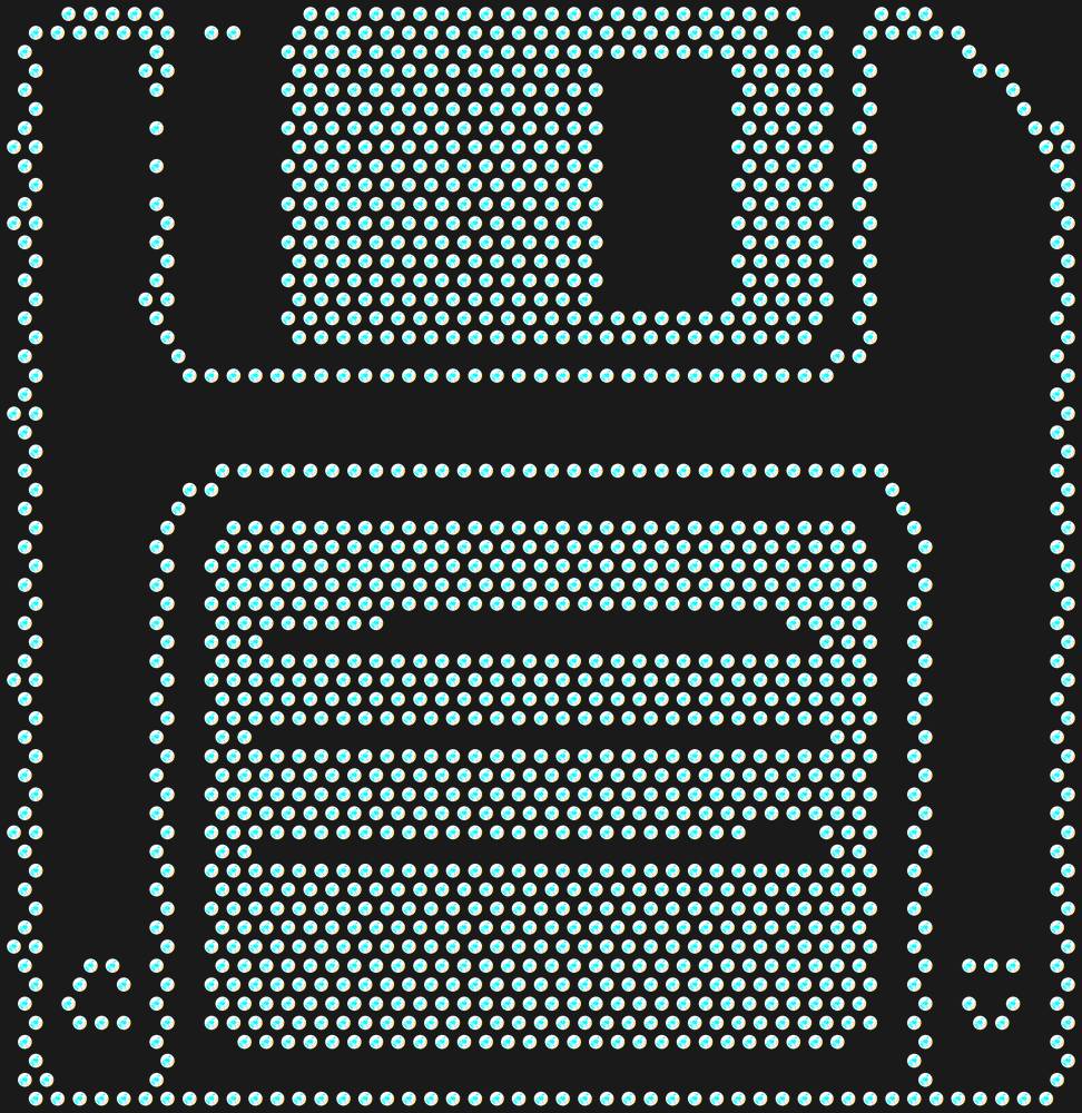 Трафарет Дискета — RHT_FLOPPY1_SS16_CRYSTAL_AB_DMC