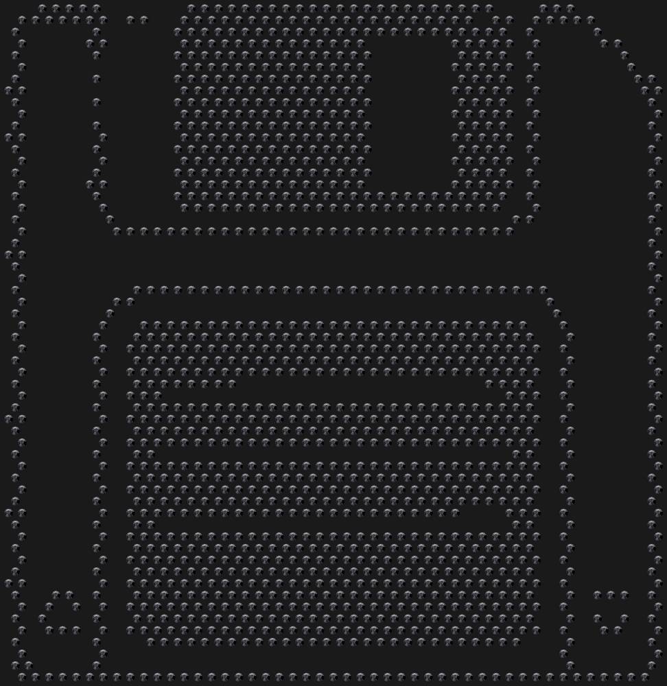 Трафарет Дискета — RHT_FLOPPY1_SS16_JET_BLACK