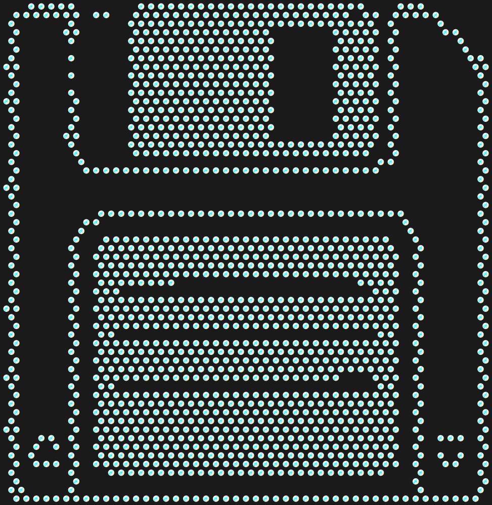 Трафарет Дискета — RHT_FLOPPY1_SS20_CRYSTAL_AB_DMC