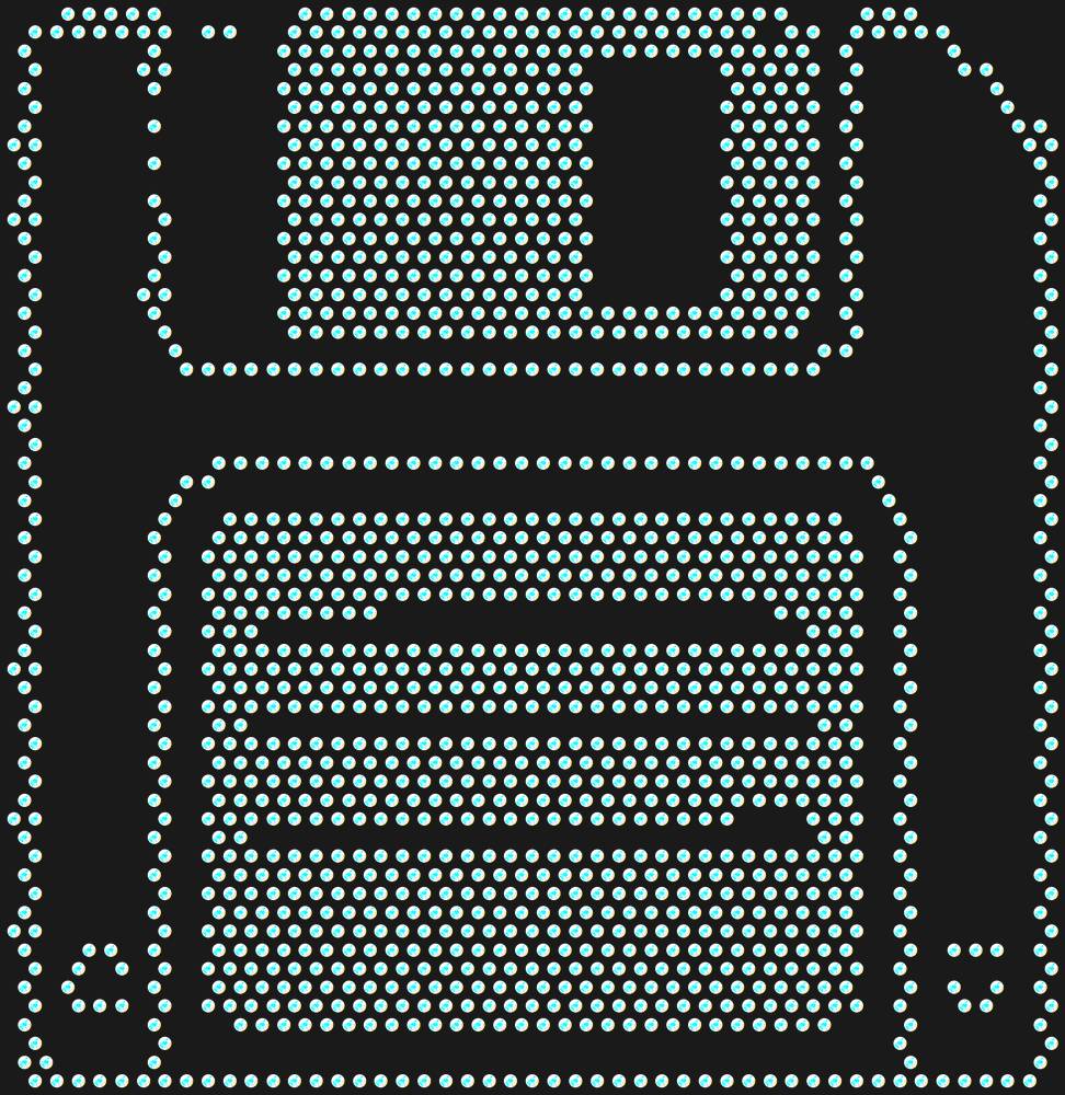 Трафарет Дискета — RHT_FLOPPY1_SS6_CRYSTAL_AB_DMC
