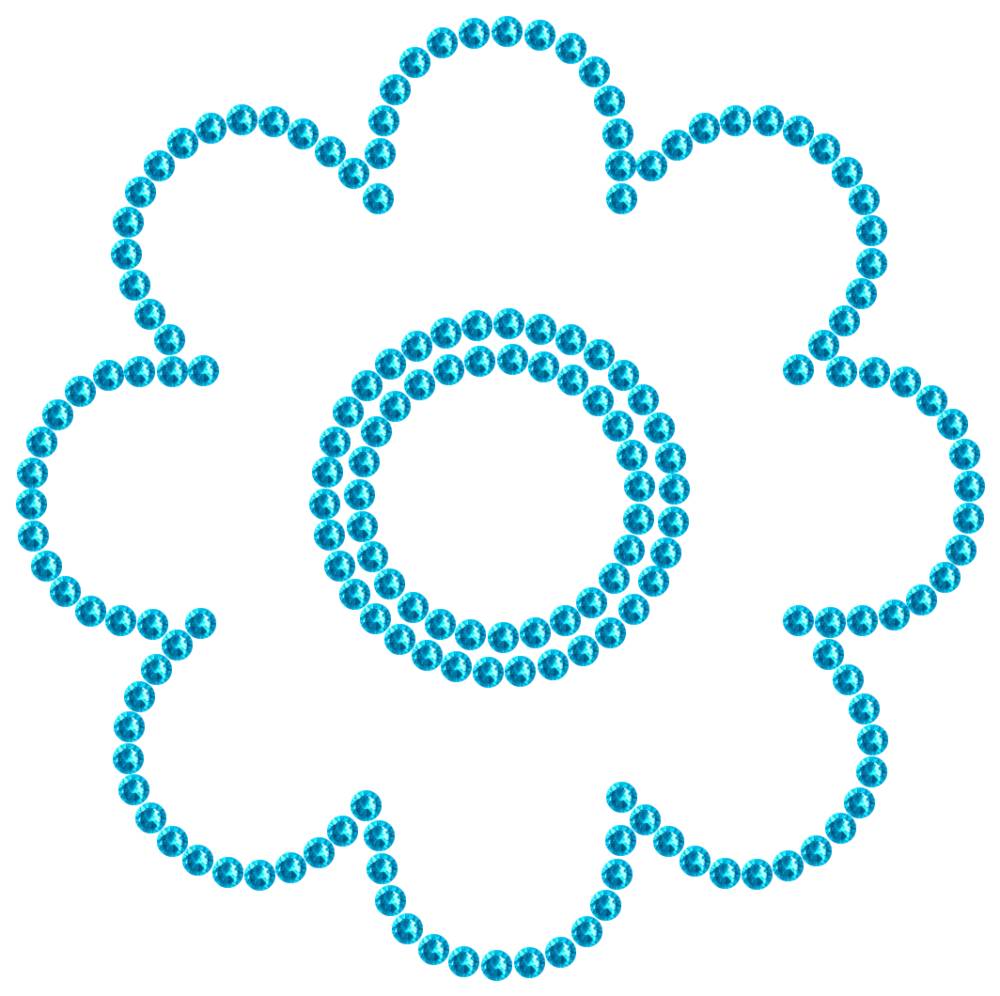 Трафарет Цветок — RHT_FLOWER1_SS10_AQUAMARINE