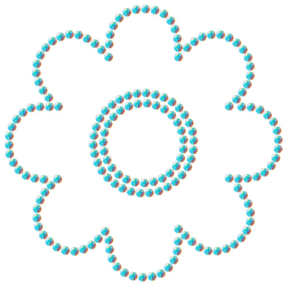 Трафарет Цветок — RHT_FLOWER1_SS10_CRYSTAL_AB_DMC