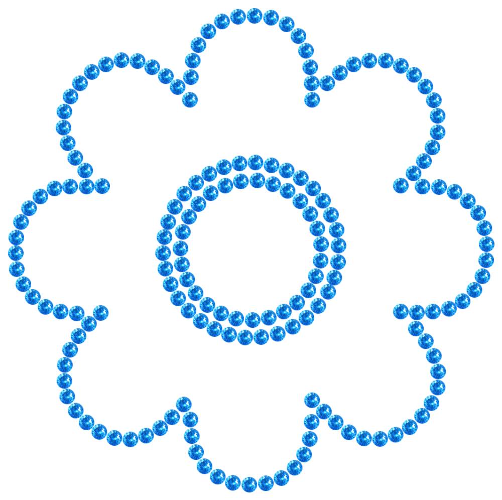 Трафарет Цветок — RHT_FLOWER1_SS10_LT_SAPPHIRE