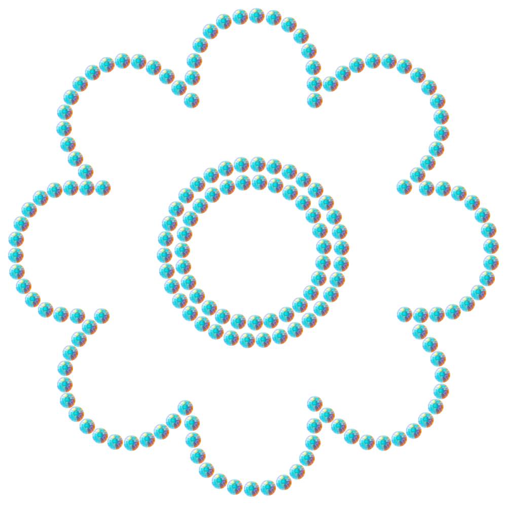 Трафарет Цветок — RHT_FLOWER1_SS12_CRYSTAL_AB_DMC