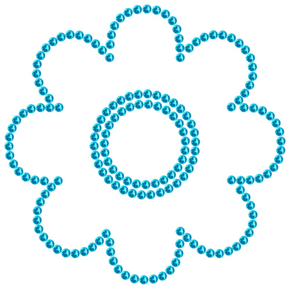 Трафарет Цветок — RHT_FLOWER1_SS16_AQUAMARINE