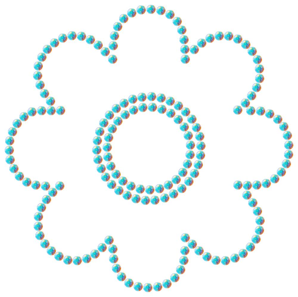 Трафарет Цветок — RHT_FLOWER1_SS16_CRYSTAL_AB_DMC