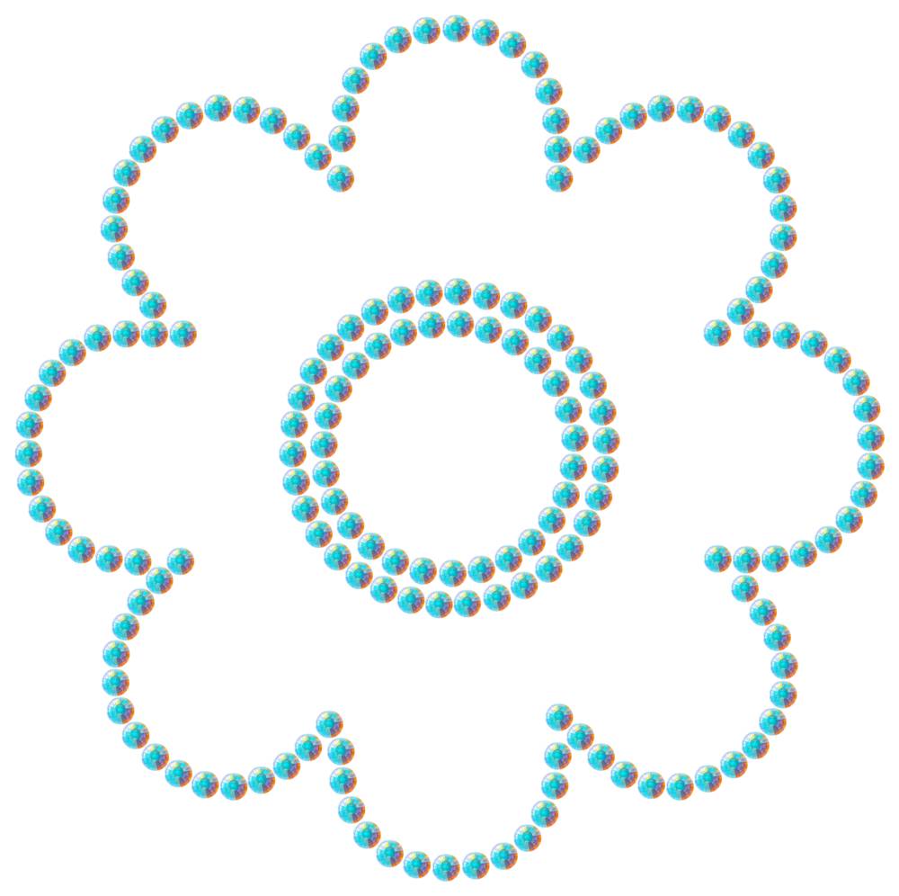 Трафарет Цветок — RHT_FLOWER1_SS20_CRYSTAL_AB_DMC